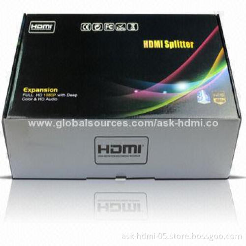 2x8 8-port HDMI Audio/Video Splitter, V1.3 1080P, Suitable for HDTV, DVD and Projector